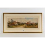 WILLIAM ANDERSON, EXH: 1880-95, WATERCOLOUR entitled "On The Road to Cowfield", signed, 7 ins x 20