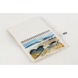 MICHAEL MORGAN, WATERCOLOUR, sketch book containing eight watercolours, Greek/Egyptian land/