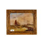 ATTRIBUTED TO THOMAS SEWELL ROBINS, 1814-1880, OIL ON CANVAS, SEASCAPE, signed, 13 1/2 ins x 17 1/