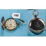 AN OVERSIZED VICTORIAN SILVER HUNTER CASED "RAILWAY TIMEKEEPER" POCKET WATCH by WM Beazley,