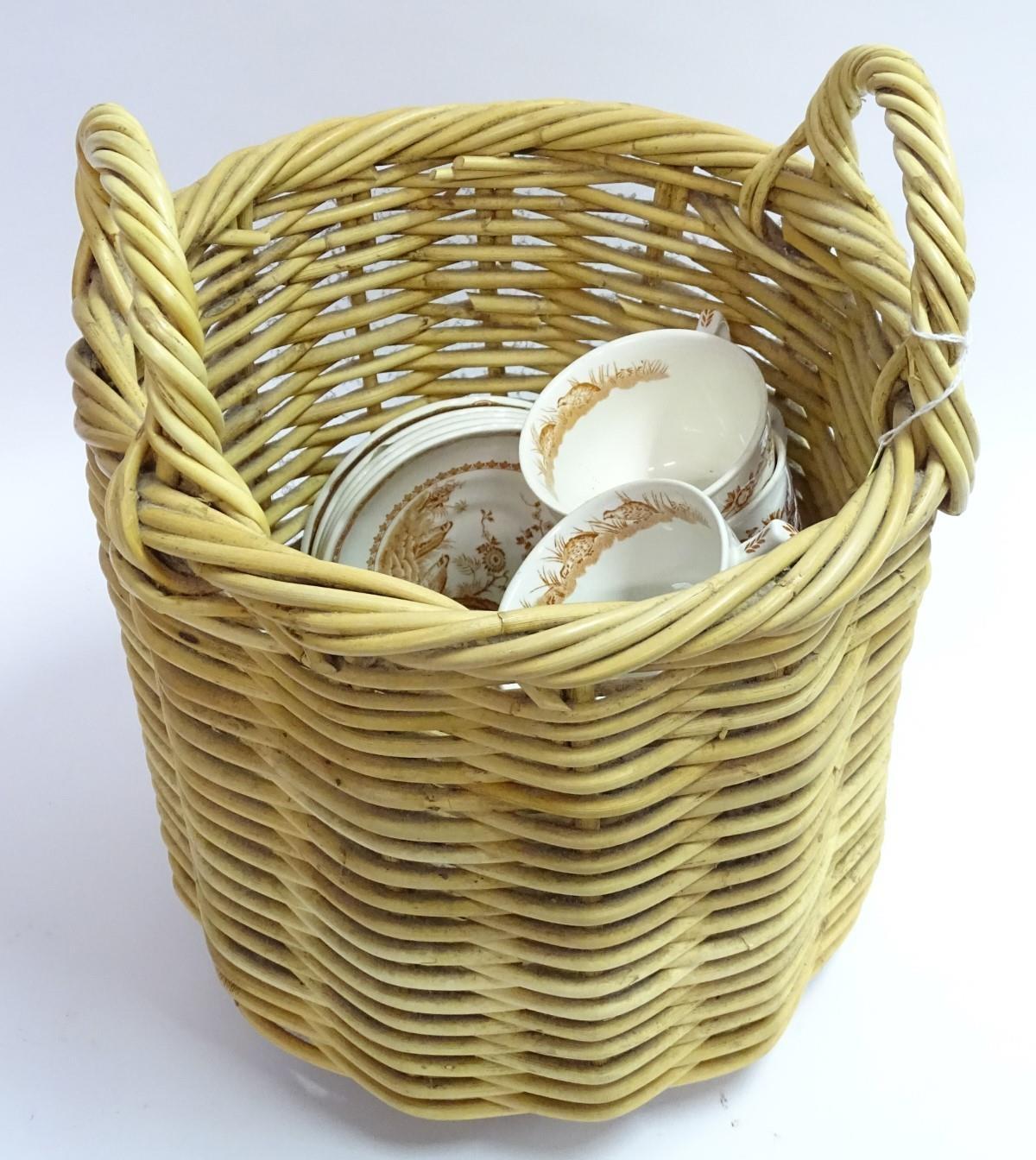 A quantity of Furnivals tea wares decorated in the 'Quail' pattern, to include 4 cups, 6 saucers, - Image 3 of 9