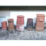 Five assorted chimney pots (5) Please Note - we do not make reference to the condition of lots