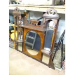 An Edwardian overmantle mirror Please Note - we do not make reference to the condition of lots