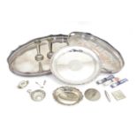 A quantity of assorted silver plated items to include trays, coasters, spoons, etc. Please Note - we