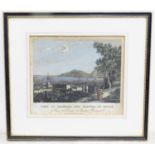 A polychrome print depicting a view of Palermo, Sicily Please Note - we do not make reference to the