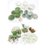 A quantity of ceramics makers to include Wedgwood Celadon, Royal Worcester, Copeland & Garrett,