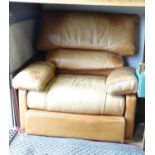 A vintage retro leather armchair. Approx. 40" tall Please Note - we do not make reference to the