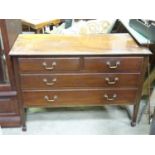 A two over two low chest of drawers. Approx. 42" wide PPlease Note - we do not make reference to the