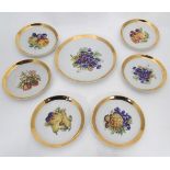 A set of Czechoslovakian ceramic dessert / fruit plates Please Note - we do not make reference to