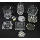 A quantity of assorted glass to include decanters, wine glasses, etc Please Note - we do not make