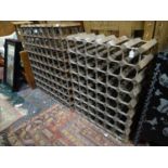Two wine racks. The largest approx. 31 1/4" tall (2) Please Note - we do not make reference to the