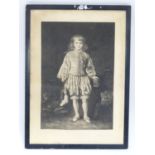 A monochrome print of an aristocratic young boy / prince, after J R Dicksee (1817-1905). Published