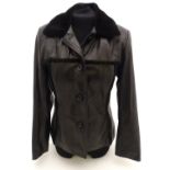 Ladies black Aviatrix Original Outerwear leather jacket, size small Please Note - we do not make