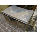 A metal trunk. Approx. 27" wide Please Note - we do not make reference to the condition of lots