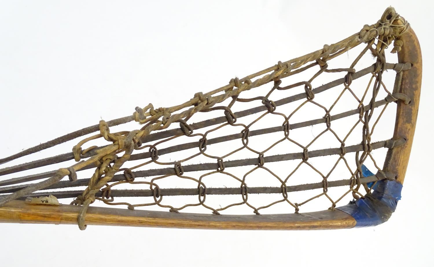 A Hattersley & Son wooden lacrosse stick / crosse, marked with maker and model Viktoria No. 1 to - Image 5 of 5