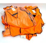 A large quantity of orange Laksen high viz beaters vests / gilets (assorted sizes), approx. 95