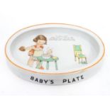 A baby plate by Shelley Please Note - we do not make reference to the condition of lots within