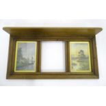 WITHDRAWN FROM AUCTION - Apologies for any inconvenience. A shelf frame with two pictures.