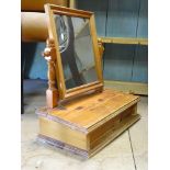 A pine dressing table mirror. Approx. 21" tall Please Note - we do not make reference to the