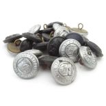 A quantity of tunic buttons from Buckinghamshire fire brigade etc. Please Note - we do not make