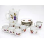 A Royal Worcester Evesham pattern coffee wares Please Note - we do not make reference to the