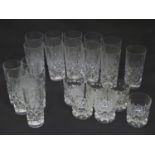 A quantity of assorted glass and crystal drinking glasses / tumblers Please Note - we do not make