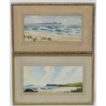 A Cottam, XX, Northern Ireland, Watercolour and gouache, The Strand & Fair Head, Co. Antrim. Approx,