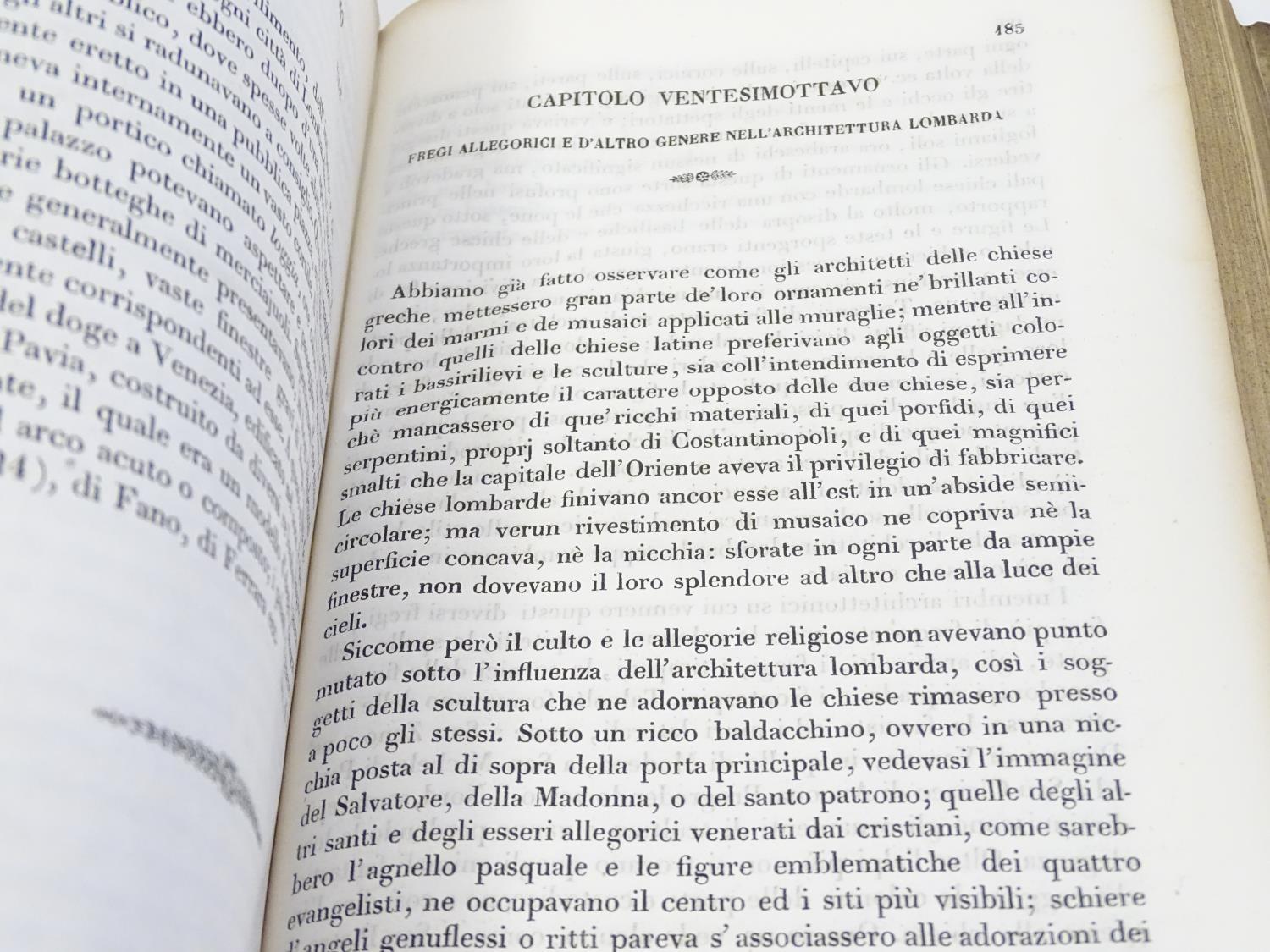 Book: Storia Dell' Architettura, by Thomas Hope, trans. A Baron, pub. Paolo Lampato 1840, vellum - Image 13 of 14