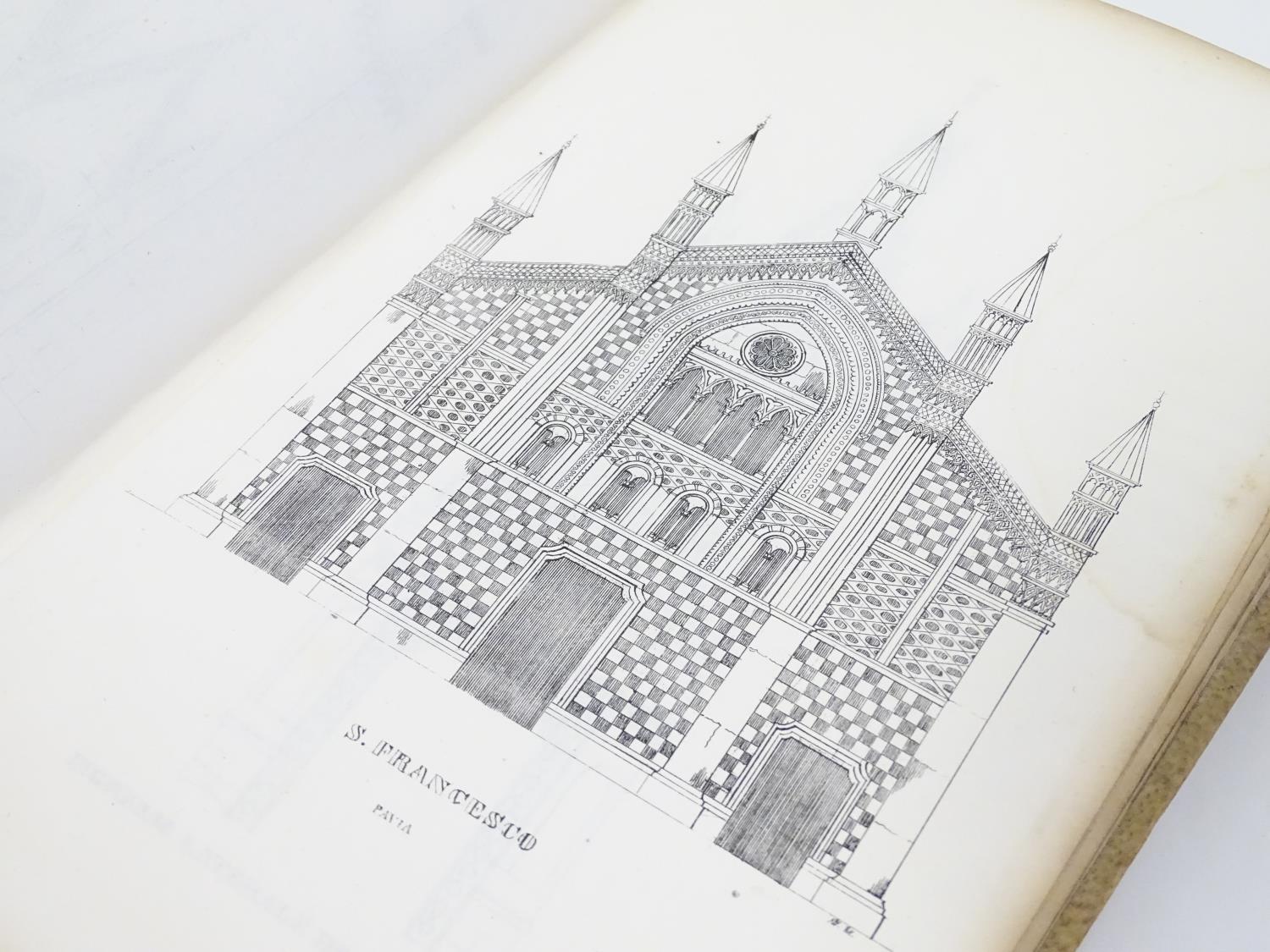 Book: Storia Dell' Architettura, by Thomas Hope, trans. A Baron, pub. Paolo Lampato 1840, vellum - Image 2 of 14