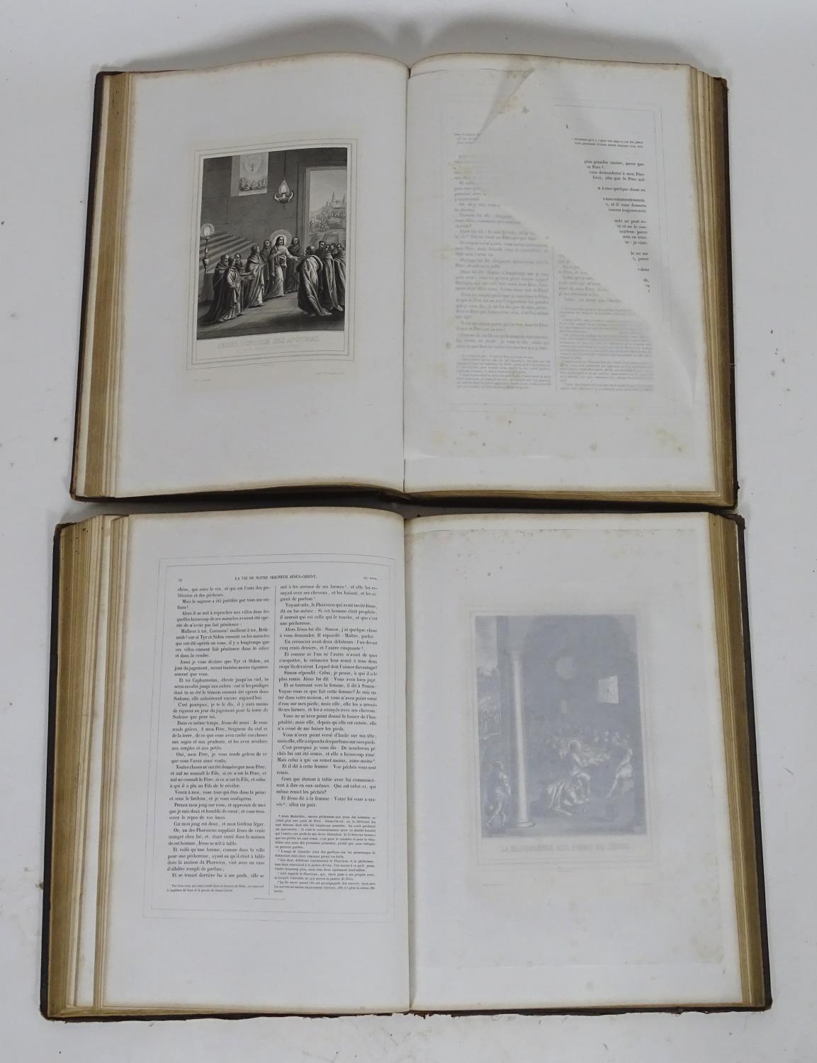 Books: La Vie de N. S. Jesus-Christ, (The Life of Christ) in two volumes, pub. Abel Pilon 19thC ( - Image 9 of 9