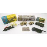Toys: Four assorted die cast scale models to include a Corgi Major Toys International 6x6 Army