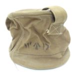 Militaria, WW2 / WWII / World War 2: a canvas folding/collapsing water bucket, with khaki finish and