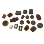 A collection of assorted 19thC and later cameo / intaglio seals, various examples. Largest approx. 1