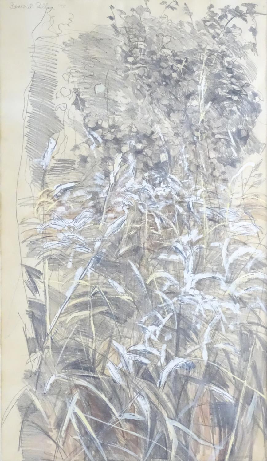 Benedict Rubbra (b. 1938), Mixed media on paper, An abstract study of vegetation. Signed and dated - Image 3 of 4