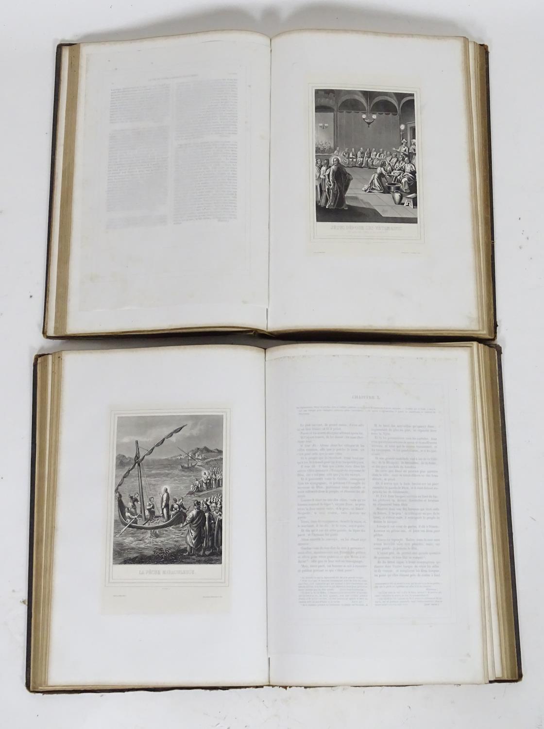 Books: La Vie de N. S. Jesus-Christ, (The Life of Christ) in two volumes, pub. Abel Pilon 19thC ( - Image 4 of 9