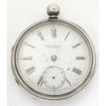 Scottish pocketwatch : A 19thC silver cased pocket watch, with dial and engraved movement marked