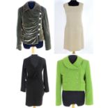 Vintage clothing/ fashion: Ladies clothing to include a green wool and cashmere jacket by Paul
