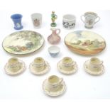 A quantity of assorted ceramic wares to include, four Susie Cooper coffee cups and saucers with