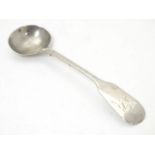 A Victorian silver fiddle pattern salt spoon, hallmarked London 1854 maker H J Lias & Son (Henry