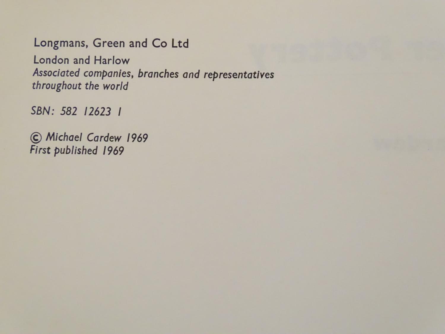 Book: Pioneer Pottery, by Michael Cardew, pub. Longmans Green & Co 1969, First edition Please Note - - Image 3 of 8