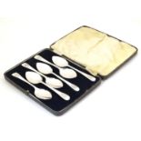 Military Interest: A set of 6 silver plate grapefruit / preserve spoons with Royal Australian Air