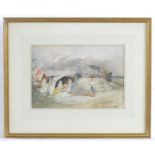 Edward Adveno Brooke (1821-1916), Watercolour, The Gypsy Encampment, Figures in a landscape.