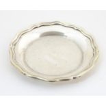 A silver pin dish hallmarked Birmingham 1964, maker J B Chatterly & Sons. Approx. 4" diameter Please