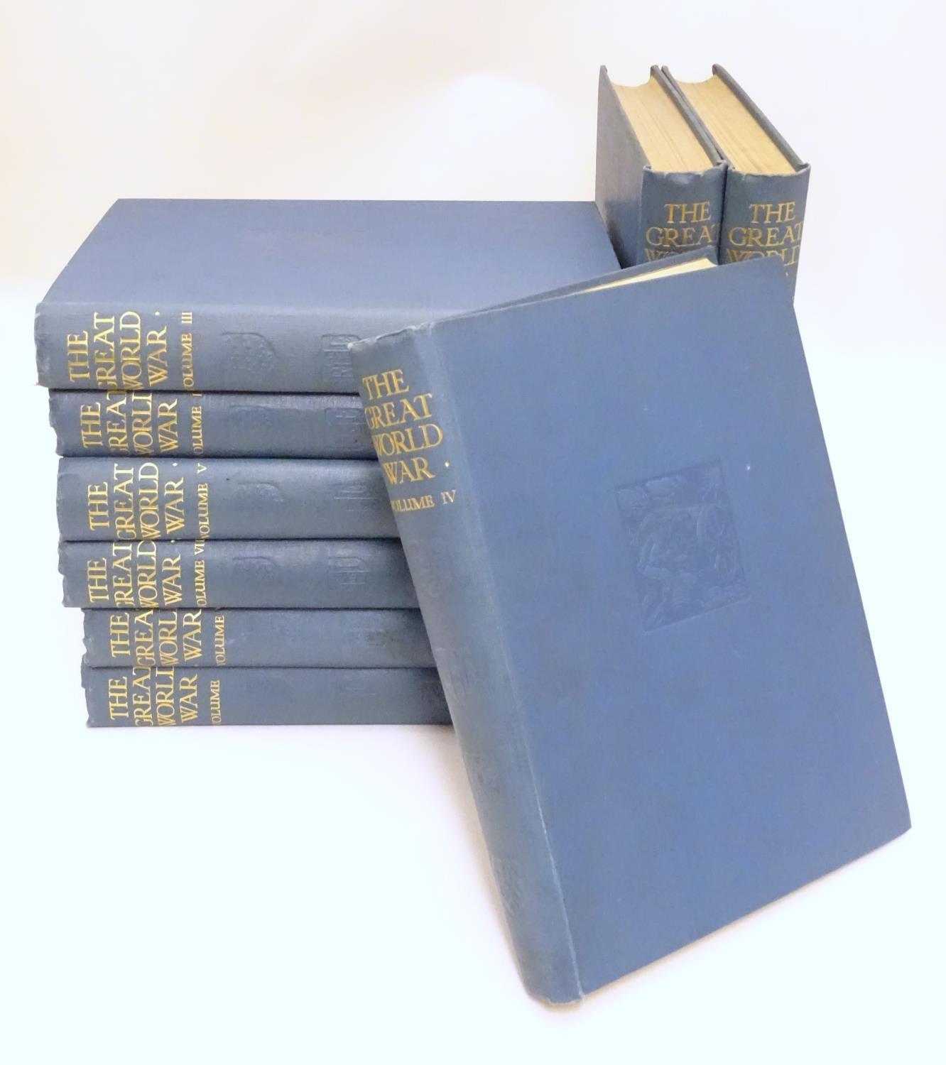 Books: The Great World War, ed. Frank Mumby, Gresham Publishing Co., c1916, in nine volumes, - Image 3 of 8