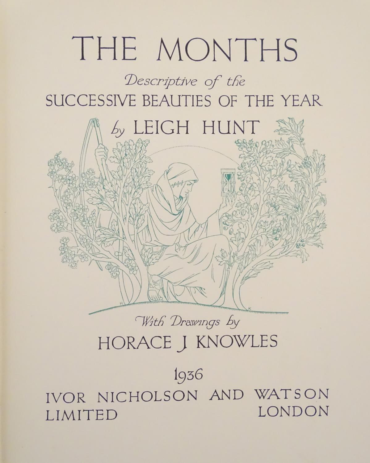 Book: The Months, Descriptive if the Successive Beauties of the Year, by Leigh Hunt, illustrated - Image 2 of 10