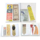 An album containing a collection of early to mid 20thC advertising bookmarks, including examples for