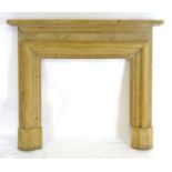 A Victorian oak fire surround with a moulded frame. Measuring 64" wide x 55" high. Please Note -