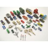 Toys: A quantity of assorted die cast and plastic scale model cars / vehicles, comprising Solido A.