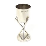 A miniature trophy cup decorated with golf club decoration hallmarked Birmingham 1922 maker