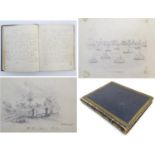 A leather bound Victorian album of approximately 140 gilt edged pages, signed Isabella Fraser to the